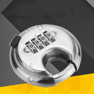 Thép không gỉ discus Ổ khóa 4 chữ số kết hợp khóa cho kho ngoài trời nhà kho lưu trữ Locker đơn vị - Product Image 1
