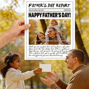 Cartes de vœux personnalisées pour la fête des pères/mères, cartes de remerciement amusantes « Meilleur Papa/Maman » pour les parents, cartes cadeaux originales - Product Image 3