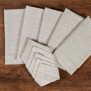 Serviettes en lin 100% élégantes et durables en tissu pêche de haute qualité pour les mariages d'événements de restaurant-Fabriqué à partir de tissu de coton - Product Image 4