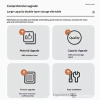 Table à thé pliable haut de gamme de style américain en plastique, avec porte-boissons intégré, petite table d'appoint d'angle pour jeux et tasses à eau