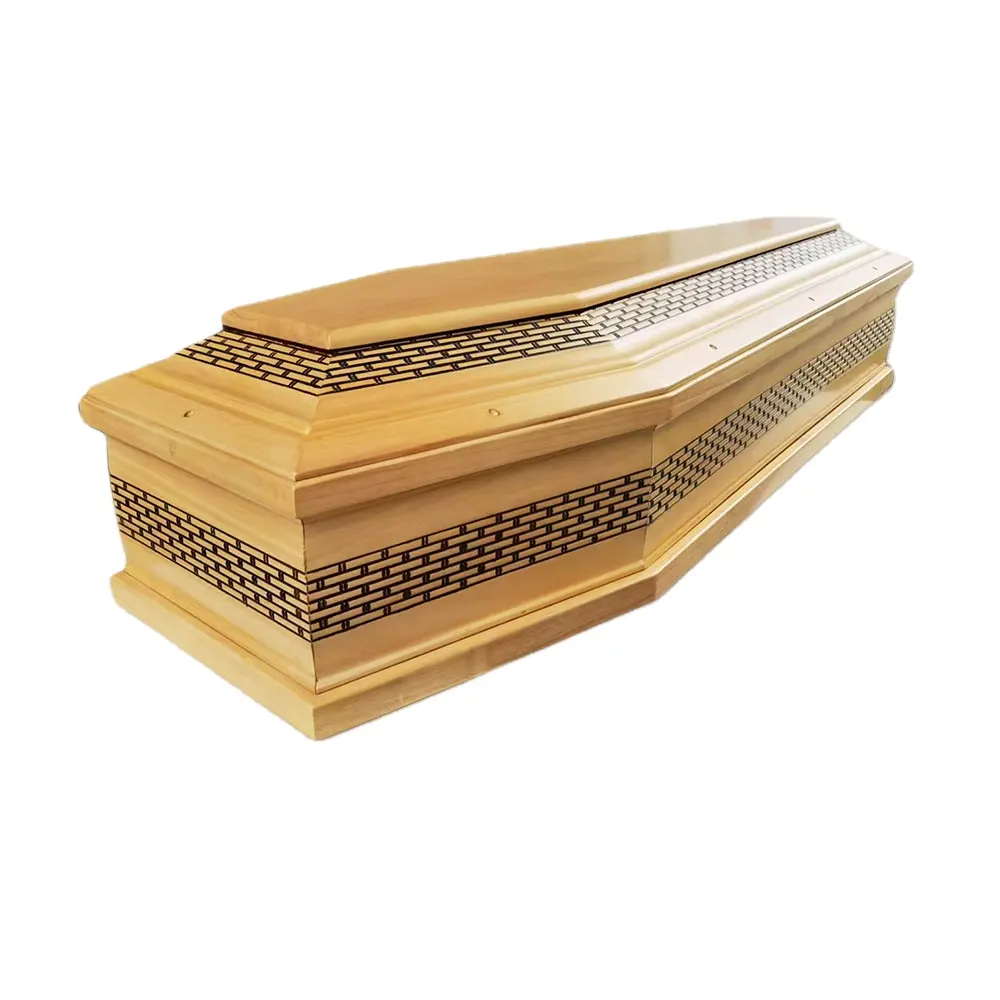 FSC European Style Wood Caskets Funeral Supplies/Solid Wooden Casket/Coffins and Caskets/Coffin