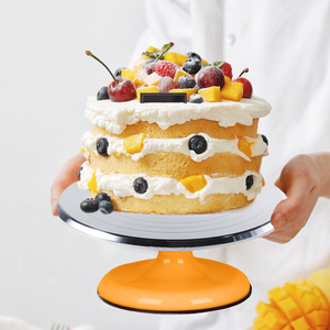 WeVi Aluminum Alloy Metal Colorful Round Rotating <strong>Cake</strong> <strong>Stand</strong> with Stainless Steel Turntables for Soap &amp; <strong>Cakes</strong> - Product Image 6