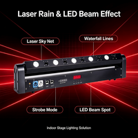 Projecteur laser de scène mobile à 4 têtes rouges, 5 effets de faisceau LED, DMX512, scanner automatique activé par le son pour bars, clubs, DJ, discothèques