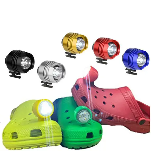 Hot selling waterproof LED metal croc shoes lights outdoor activities nightlights ornaments Headlights for Croc