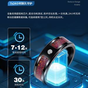 Cross-border cincin cerdas Aloi, detak jantung oksigen darah Pedometer gerakan Remote Control pola foto bor untuk - Product Image 5