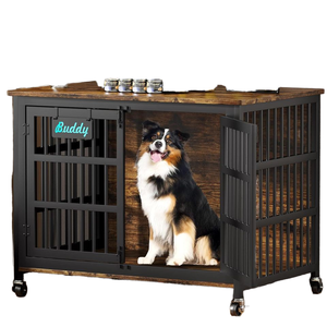 EasyCom 42 "/41"/33 "Madera Ecológico Heavy Duty <span class=keywords><strong>Dog</strong></span> Kennel con puertas dobles para perros grandes Interior/Exterior Todas las estaciones - Product Image 1