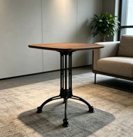 Base de table en aluminium moulé en forme de fer à cheval avec pieds réglables en gel souple pour table haute de bar