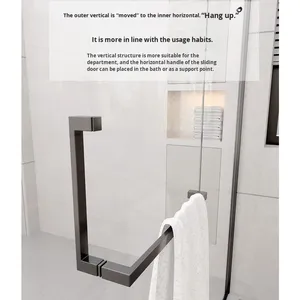 Ducha de Vidrio Corrediza Individual para Proyectos Hoteleros de Lujo, con Marco de Acero Inoxidable y Vidrio Templado, Diseño Moderno para Apartamentos y Gimnasios - Product Image 6