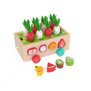 Jouets éducatifs en bois Montessori pour enfants, chariot <span class=keywords><strong>de</strong></span> récolte <span class=keywords><strong>de</strong></span> la ferme, jeu <span class=keywords><strong>de</strong></span> tri <span class=keywords><strong>de</strong></span> formes, pour développer la <span class=keywords><strong>motricité</strong></span> fine, cadeau pour les tout-petits - Product Image 1