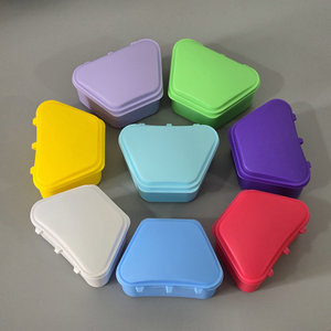 Dental <b>Retainer</b> <b>Cases</b> Trapezoidal Storage Boxes For Orthodontic Braces Custom Processing OEM Injection Molded Plastic - Product Image 1