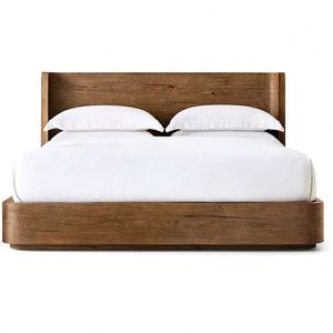 Meubles de maison, cadre de lit en bois de chêne sur mesure, taille Queen ou King, ensemble de lit large pour chambre à coucher - Product Image 5