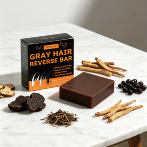 Barra de Champú Nutritiva para Cabello Negro, Anticaída <span class=keywords><strong>y</strong></span> Fortalecedora, Fórmula Sólida Vegana, Apta para Cabello Graso - Product Image 1