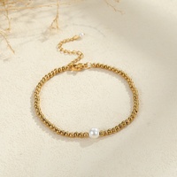 Fine perle d'eau douce collier Bracelet bague boucle d'oreille ensembles 18K plaqué or acier inoxydable Style français à la mode femmes cadeau