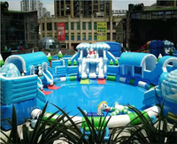 Parc aquatique gonflable en PVC durable, toboggan aquatique en forme d'éléphant, aire de jeux aquatique pour enfants et adultes, utilisation commerciale intérieure et extérieure
