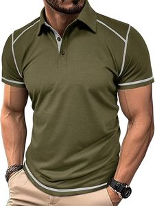 Men's for Shirts Short Sleeve Casual Golf Moisture Wicking Performance Knitted Print Sporty - Product Image 2