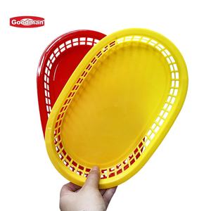 Panier en plastique PP carré multifonctionnel écologique Quadrille, design simple, 30x23x4.5CM, pour le service de restauration rapide et le stockage - Product Image 2