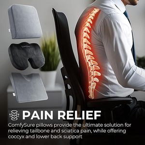 Custom ergonomic memory foam office seat <b>cushion</b> for long sitting pressure relief gray wedge seat <b>cushion</b> chair <b>pad</b> - Product Image 3