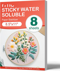 Stabilisateur de broderie soluble dans l'eau collant stabilisateur de lavage de papier imprimable autorisé pour imprimer ou dessiner <span class=keywords><strong>des</strong></span> motifs de poids moyen - Product Image 1