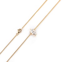 Collier en diamant de laboratoire certifié VVS1, or 10k, 14k, 18k, coupe marquise, design élégant pour pendentifs fins