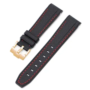 Banyak Warna ujung melengkung 20mm 22mm karet tali jam tangan gelang jam fesyen tali jam aksesori untuk Rolex untuk Moonswatch