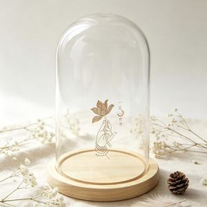 Cúpula de Vidrio Directamente del Fabricante, Cúpula de Vidrio de Alta Calidad a Precio Económico, Cúpula de Vidrio Vacía con Base - Product Image 1