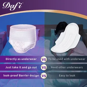 OEM Disposable High Absorbency Adult Incontinence Menstrual Postpartum Period Underwear Sanitary Napkin Panties