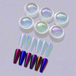 Pigment miroir Aurora de haute qualité TSZS, paillettes chromées 0,3g, poudre chromée <span class=keywords><strong>sirène</strong></span>, <span class=keywords><strong>effet</strong></span> arc-en-ciel holographique, poudre pour manucure - Product Image 2
