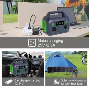 All In 1 Home Laptop Phone Charging Portable Power Supply Station 500W 1000W 2500W LiFePO4 32700 300W Mini Generator Solar