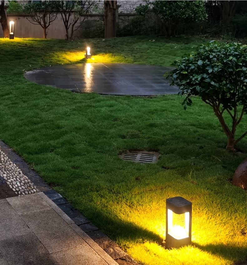 New Design Customized Outdoor Lawn Lamp Hotel Villa Landscape Pillar Post Led Bollard Light