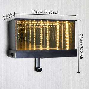 Wholesale LED Key Holder <b>Mirror</b> Wall Mounted Organizer With Light Effect - Product Image 2