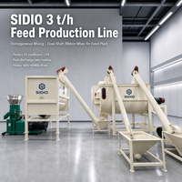 Ligne de production automatique de granulés d'aliments pour volailles 3 T/H, prix usine, usine de fabrication d'aliments pour poulets, vente en gros