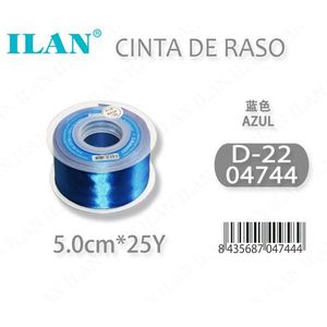 Nastro in Raso Ilan 5.0cm 25Y Blu D-22 - Product Image 1