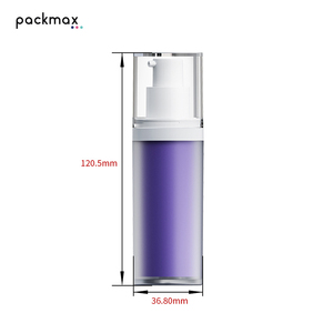 Luxury 30ml PMMA Airless <b>Pump</b> Travel <b>Bottle</b> with Purple Inner – Refillable Spray & Foundation - Product Image 2