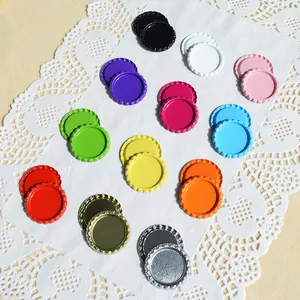 25mm Two-side Color Flat Cola Bottle Caps For DIY Hairbow Jewelry Pendants Wall Picture Making
