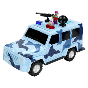 Hummer รถบรรทุกหุ้ม<span class=keywords><strong>เกราะ</strong></span>พร้อมไฟและเพลงบล็อกรถตํารวจกระปุกออมสินกล่องเงินรถเด็กรถยนต์ไฟฟ้า - Product Image 2