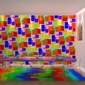 Pvc kết cấu nổi trang trí tường TV nền 3D gỗ Panel tường cho bán buôn - Product Image 4