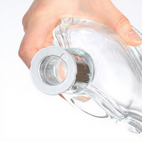 Vente en gros de bouteilles de vin, de whisky et de vodka en verre cylindrique de 750 ml avec finition mate et bouchons en liège