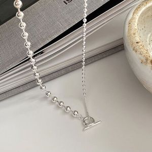 S925 Sterling <b>Silver</b> Beaded Necklace 38cm Chain Length Ball Shape <b>Choker</b> Everyday Wear Fine Jewelry - Product Image 2