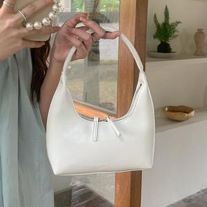 Bolso plateado con textura para mujer, con asa y cierre de cremallera, para uso diario, estilo veraniego, moda coreana, bolso de mano estilo Instagram - Product Image 4