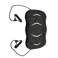 Plaque vibrante électrique noire pour soulager le stress, machine d'exercice vibratoire oscillante 4D pour le fitness et le drainage lymphatique