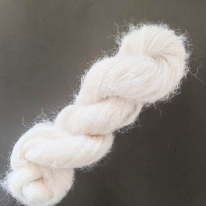 Lotus iplikler Undyed süper çocuk tiftik kaşmir ipek 350m/50g parmaklama ağırlık kabarık fırçalanmış yüksek kaliteli el örgü ipliği - Product Image 5