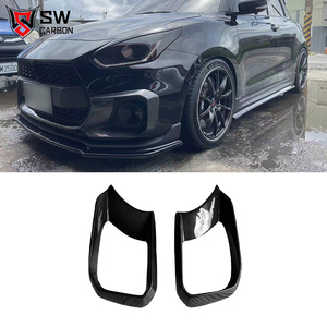 Bộ body kit nâng cấp <span class=keywords><strong>Suzuki</strong></span> <span class=keywords><strong>Swift</strong></span> ZC33S, khung đèn sương mù trước bằng sợi carbon mới với các lỗ cắt cho ống xả, tình trạng mới - Product Image 1