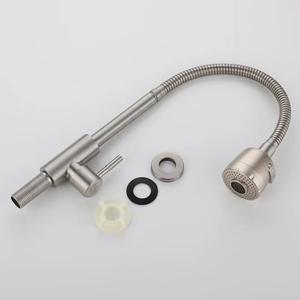 Grifos de Cocina Modernos de Acero Inoxidable, Resistentes y Duraderos, con Salida de Agua Fría, de un Solo Orificio, Extraíbles y Giratorios 360°, Venta al por Mayor de Fábrica - Product Image 3