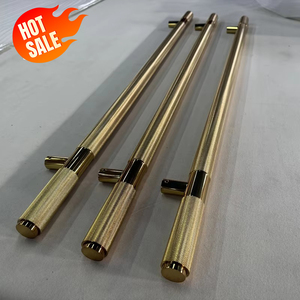 Poignée <span class=keywords><strong>de</strong></span> porte moderne <span class=keywords><strong>de</strong></span> luxe <span class=keywords><strong>en</strong></span> laiton massif doré pour hôtels et clubs, anti-traces <span class=keywords><strong>de</strong></span> doigts, à visser sur verre, quincaillerie haut <span class=keywords><strong>de</strong></span> gamme - Product Image 5