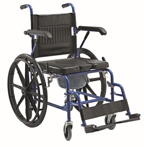 วีลแชร์เหล็กแบบสองฟังก์ชันในหนึ่งออกแบบแฟชั่นยุโรปมัลติฟังก์ชั่รถเข็นด้วยตนเอง - Product Image 1