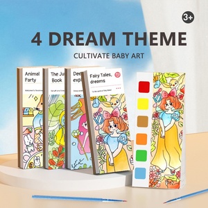 Livre de peinture à l'aquarelle de poche de vente chaude, peinture de jardin enchanté avec de l'eau pour les filles enfants tout-petits - Product Image 2