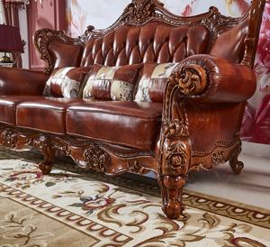 यूरोपीय क्लासिक अनुभागीय नई मॉडल लकड़ी सोफा सेट फर्नीचर कमरे में रहने वाले के लिए - Product Image 5