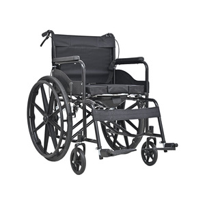 Silla de Ruedas Manual Plegable Ligera con Asiento Inodoro para Uso de Ancianos y Personas con Discapacidad - Product Image 4