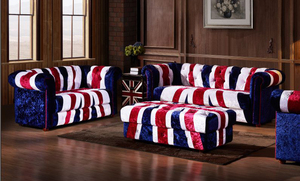 Hôtel de luxe 4 places vieux Chesterfield, canapé <span class=keywords><strong>en</strong></span> velours écrasé union jack chesterfield-sofa - Product Image 4