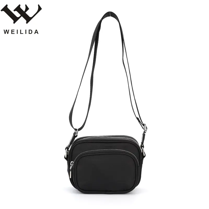 New Products Black Optional Nylon Drawstring Sling Bag Crossbody Bag For Women